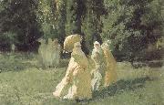 Cesare Biseo The Favorites from the Harem in the Park Sweden oil painting artist